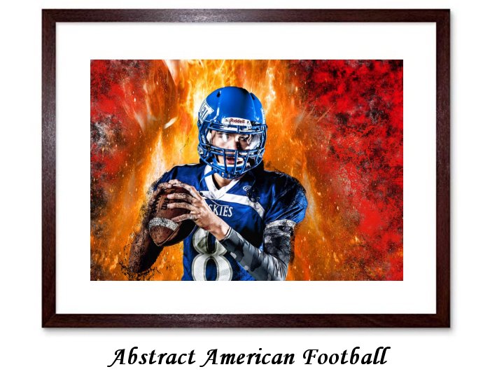 Abstract American Football Framed Print